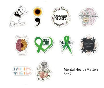 Mental Health Matters Sticker Set - 10 Stickers