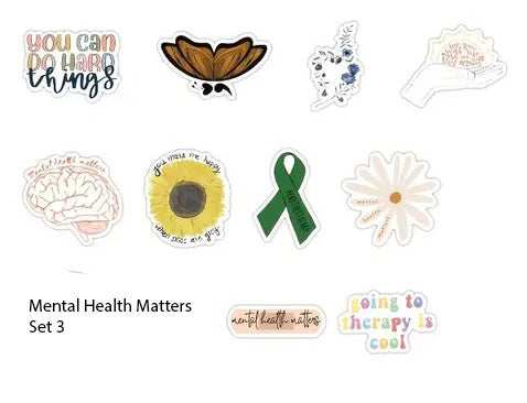 Mental Health Matters Sticker Set - 10 Stickers