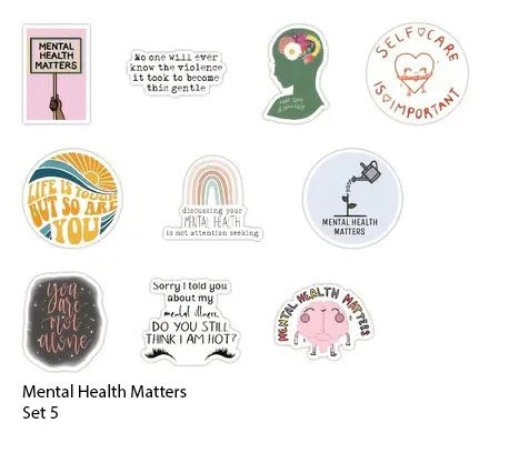 Mental Health Matters Sticker Set - 10 Stickers