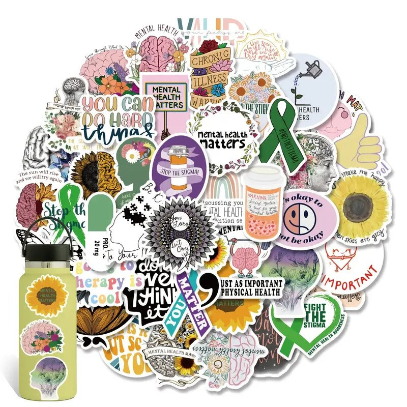 Mental Health Matters Sticker Set - 10 Stickers